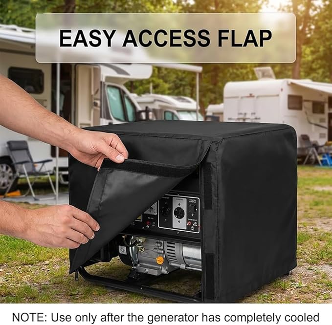 420D Heavy Duty Generator Cover for DeWalt DXGNR6500 8125W / 6500W Waterproof Portable Outdoor Generator Cover All Weather Protection with Windproof Buckle Straps