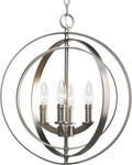 Progress Lighting 4-Light Foyer Pendant Equinox Collection Indoor P3827-126 Burnished Silver
