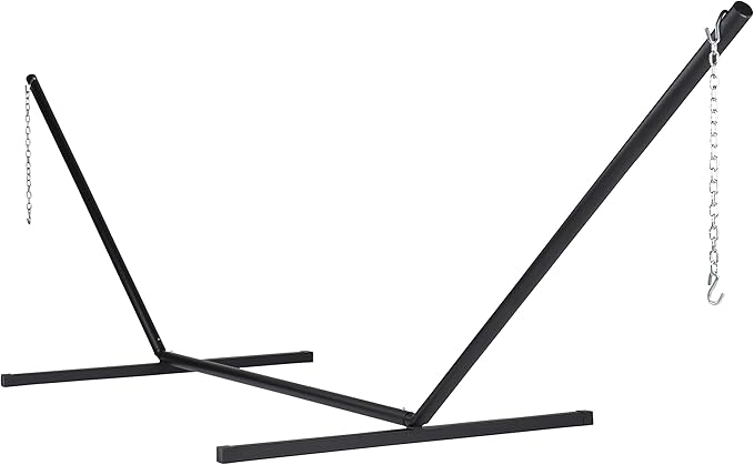 Rope Hammock and Tri Beam Stand (Light Blue Hammock and Black Stand)