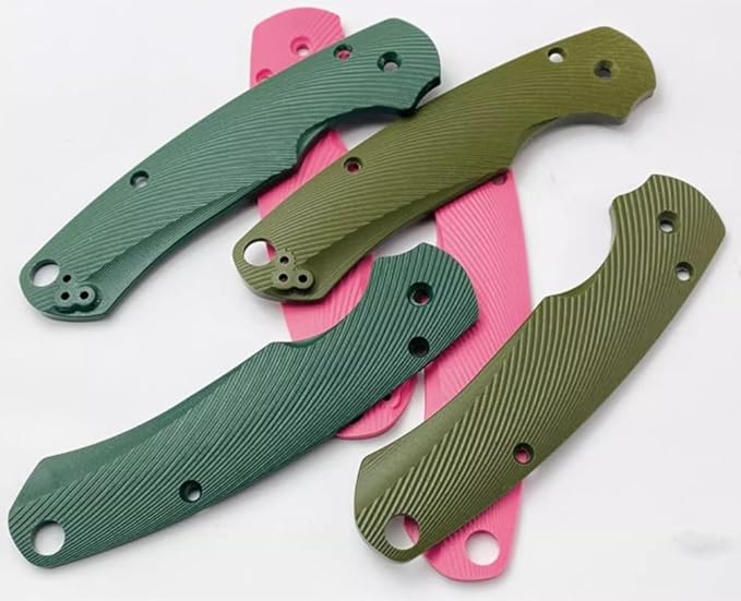 1 Pair Custom G10 Scales Handle Fits for C81 DIY Making Replacement Accessory(Green)