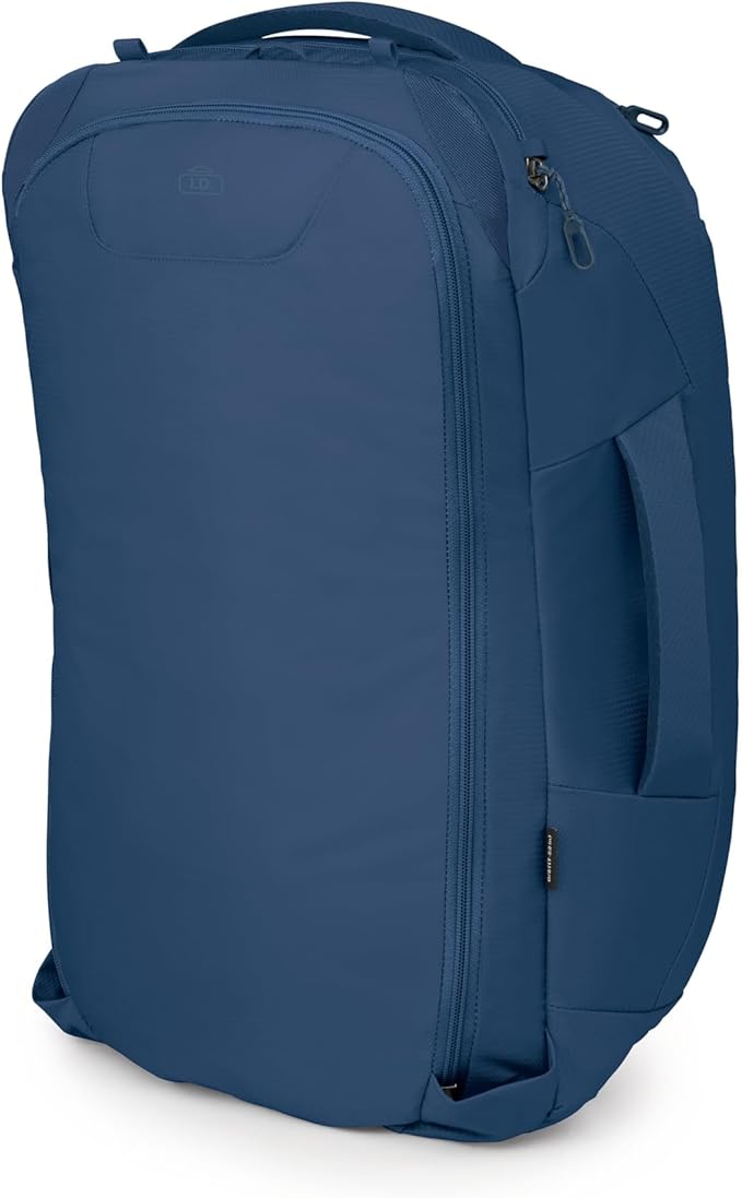 Osprey Farpoint 40L Men's Travel Backpack - Carry On Bag with Laptop Sleeve and Toiletry Pocket Antique Blue