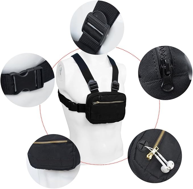Fashion Chest Pack Vest Bag Front Pouch for Hiking Fanny Packs for Women Outdoor Essentials Compact Phone Accessory Bag