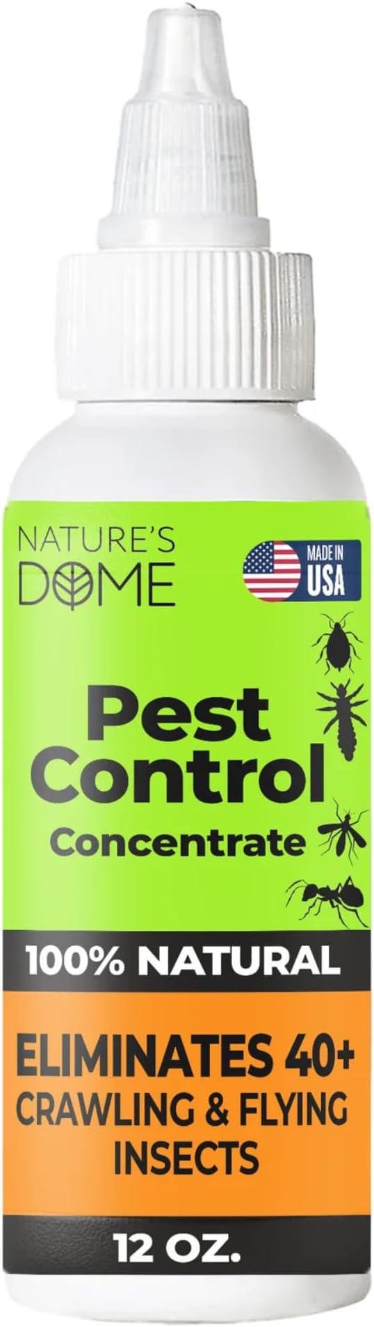 Nature’s Dome Pest Control Concentrate Spray 12 Oz | Natural Eco-Friendly Bug &amp Ant Spray that Makes 1 Gallon | Eco-Friendly Bug Spray for Flea Ticks Ant &amp Mosquitos | Safe for Pets &amp K