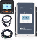 EPEVER 60A MPPT Solar Charge Controller 12/24/36/48VDC Automatically Identifying System Voltage with MT52 Remote Meter &amp Temperature Sensor RTS &amp Communication Cable RS485