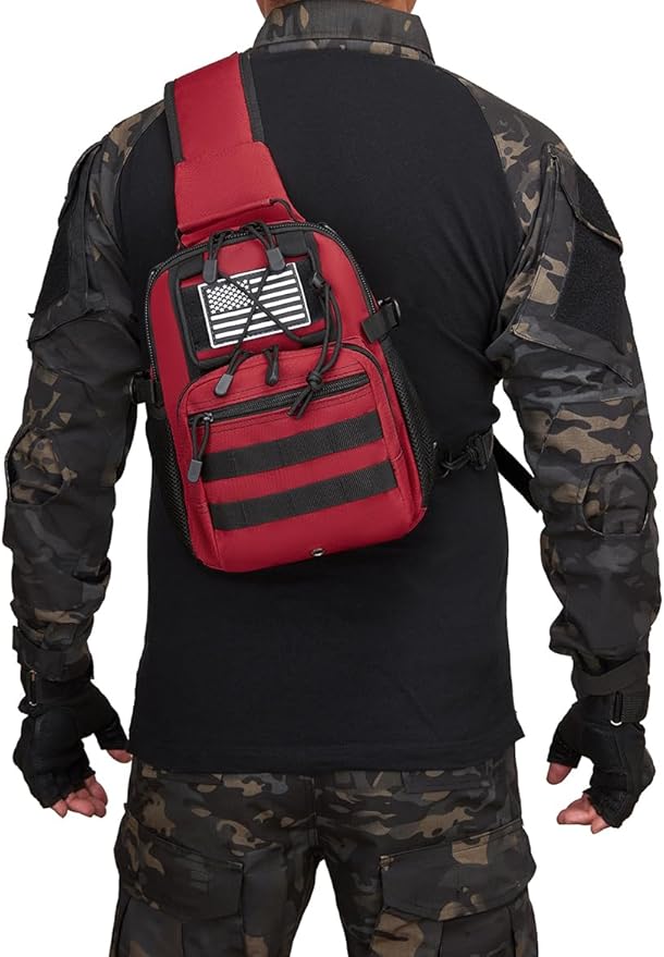 ATBP Small Tactical Holster Sling Backpack Accessories Shoulder Pouch Water Bottle &amp Radio Holder Crossbody Bag for Men