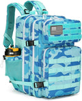 45L Military Tactical Backpacks 3 Days Assault Pack Bag Fitness Rucksack 3 Day Bug Out Bag Hiking Treeking Molle Daypack (Blue CP)