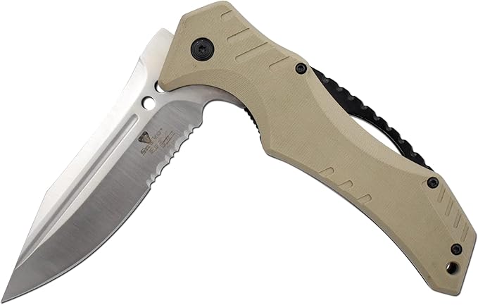 Snake Eye Xtreme Collection Pivot Langford Folding Ball Bearing Flipper Liner Lock Pocket Knife (Brown)