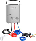 CAMPLUX ENJOY OUTDOOR LIFE 1.32 GPM Outdoor Portable Propane Tankless Water Heater with 1.2 GPM Water Pump Kits Gray