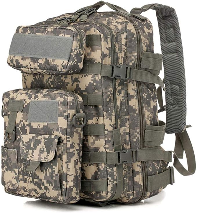 Outdoor Sports Pack Hiking Bag Tactical Rucksack Camo Knapsack Combat Camouflage Tactical 30L Backpack - ACU