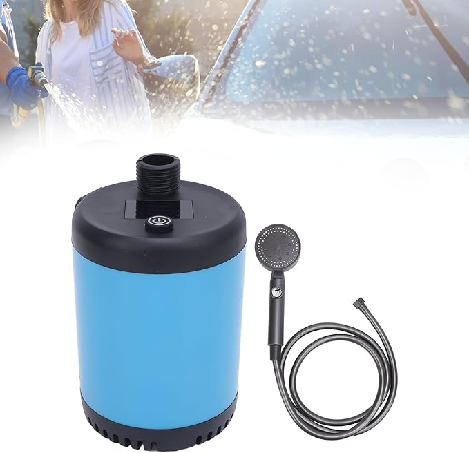 Luocute Portable Camping Shower Rechargeable Shower Pump with 7800mAh Battery and Leak Proof Design for Outdoor Hiking Beach Travel and Bathroom Use