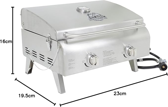 Pit Boss Grills 75275 Stainless Steel Two-Burner Portable Grill