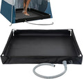LAFANDE Portable Shower Pan Foldable Shower Base &amp Basin Floor with Detachable Drain Pipe Camping Shower Mat for Indoor &amp Outdoor Shower Stall Enclosures