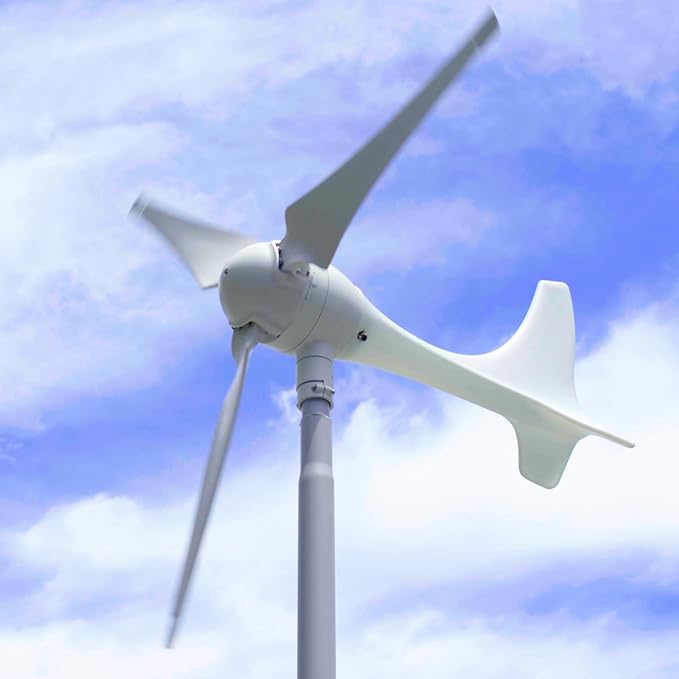 Automaxx Windmill 600W (12V/24V) (50A/25A) Wind Turbine Generator kit Wind Power MPPT Charge Controller Included (Amp Volt &amp Watt Display) + Automatic and Manual Braking System. DIY Installation