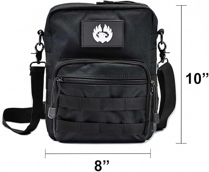 Torch Small Messenger Bag MOLLE Tactical Satchel Courier Pack Single Strap Shoulder Sling for Every Day Carry Gear