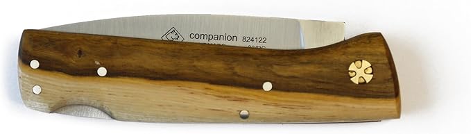 PUMA IP Companion Pistachio Wood Spanish Made Hunting Pocket Knife with Leather Pouch