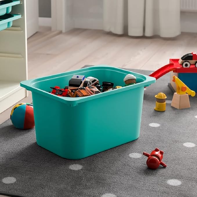 TROFAST Storage Box Turquoise 16 ½x11 ¾x9  Stackable Open Containers/Bins for TROFAST Frames Pack of 2