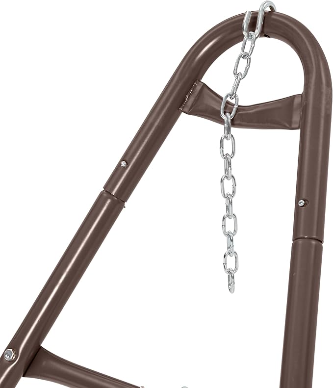 gafete Universal 2 Person Hammock Stand Only 600 lbs Capacity Fits 9 to 14ft Hammocks Adjustable Double Heavy Duty Powder-Coated Steel Stand for Outside Multi-Use (Coffee)