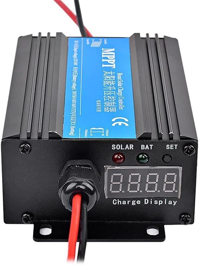 MPPT Solar Charge Controller 24V-72V 300W Boost Charger with Digital Display for Home RV Off-Grid Solar Panel System Battery Regulation