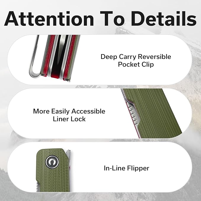 CIVIVI Sendy 3 In 1 Multitool Pocket Knife With Tweezers and Toothpick Ben Petersen designed Folding Knife for EDC Camping Daily Use Perfect Gifts for Men Women C21004B-1