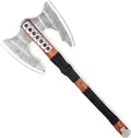 Armory Replicas™ Viking Double-Bladed Axe with Carbon Steel Blades and Leather-Wrapped Walnut Handle