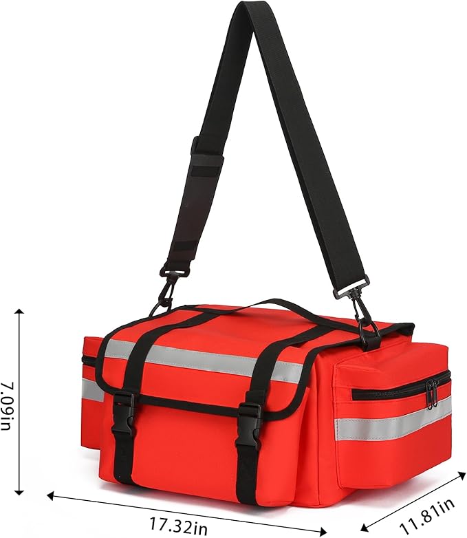 Medical Bag Empty First Aid BagFirst Responder Bag First Aid Carrier for EMT EMS Paramedics and Emergency Medical Supplies Kit(Bag Only)