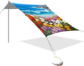 Beach Canopy with Windproof Ropes &amp Sandbags Beach Tent Sun Shade Sun Shelter for Camping Trips Fishing Backyard Fun or Picnics Landscape