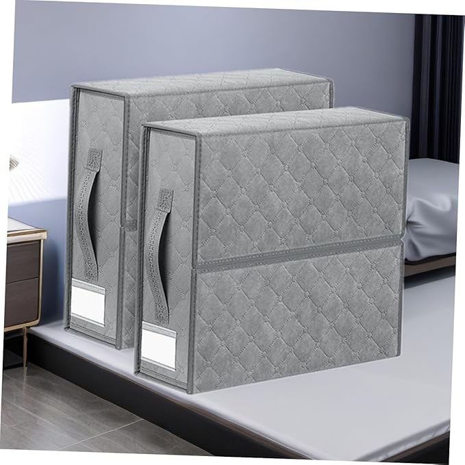 Bedding Organizer Storage Bin Foldable Container for Blankets and Design Elegant Cover for Closets and Dorm Rooms Capacity Storage