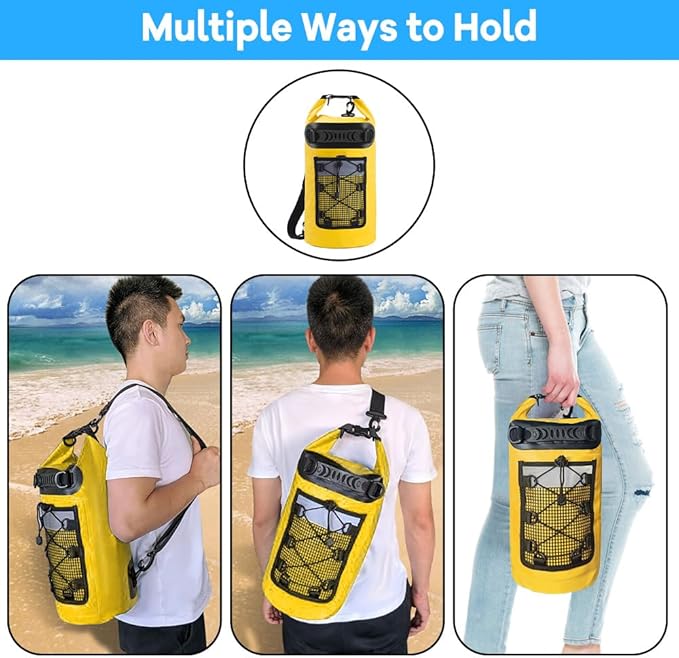 ACAGALA Floating Waterproof Dry Backpack 10L/20L PVC Drifting Bag for Rafting Outdoor Kayak Fishing