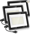 YANYCN 3 Pack 150W LED Flood Light OutdoorSuper Bright Exterior Security Light with PlugIP66 Waterproof Flood Light 15500LM 5000K Daylight White Floodlight for Yard GardenBasketball Court Arena