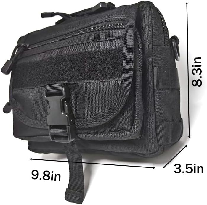 Tactical Messenger Bag MOLLE Crossbody Pack Small for Men Shoulder Straps Included
