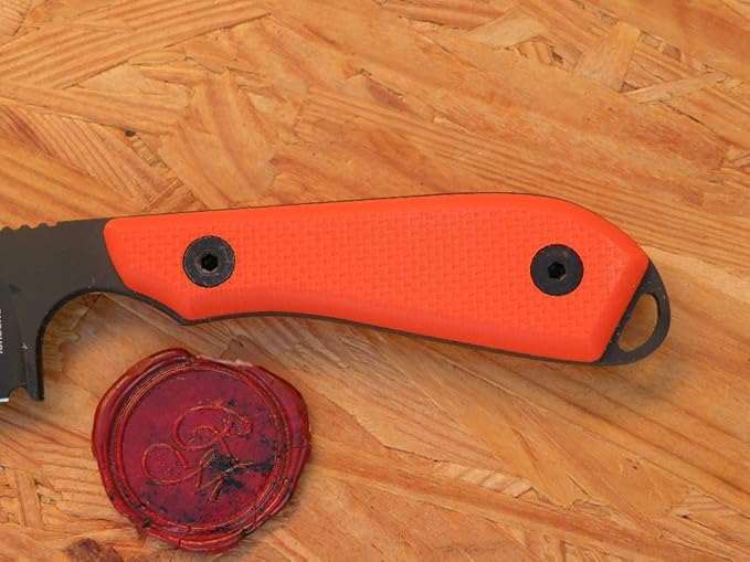 WhiteRiver Model 1 Pro Black Coated Blade/Orange Textured G10 Handle WRM1-TOR-CBI