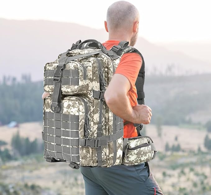 EMDMAK Military Tactical Backpack 42L Large Military Pack Army 3 Day Assault Pack Molle Bag Rucksack