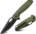 FINTISO Pocket Knife 3.38 Folding Knife Premium 14C28N Blade with G10 Handle Camping Survival Hiking Knife Best Gift for Men Women Atlas Series