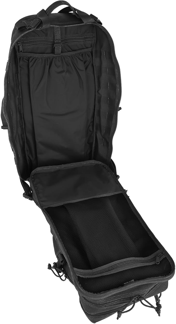 MAXPEDITION Gyrfalcon Backpack (Black) 36L Tactical Backpack with Detachable Waist Pack MOLLE Internal Frame Rucksack Military Survival Pack Bug Out Bag PT1054B