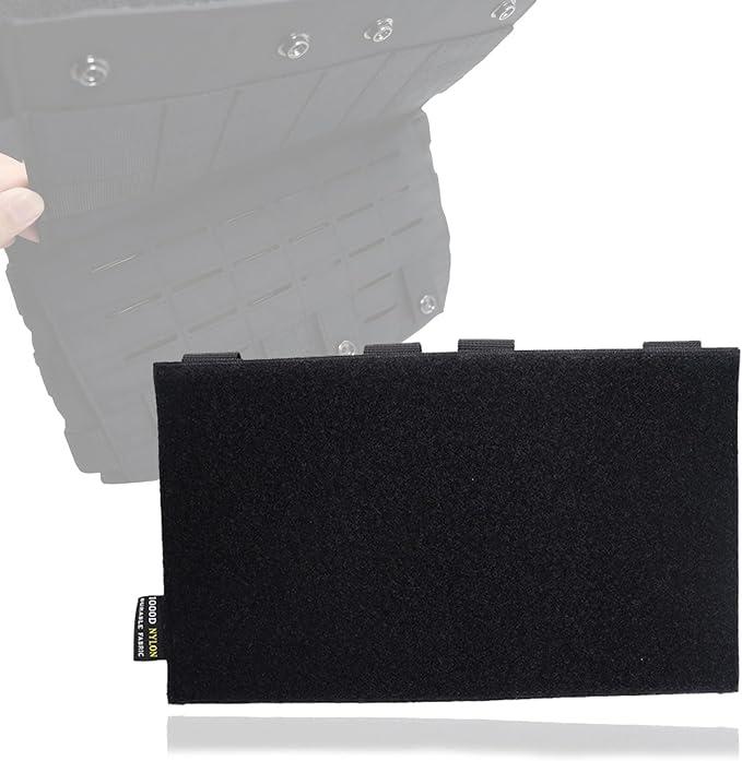 Molle Placard Hoop and Loop Plate Carrier Placard Dual-Purpose Front Flap Tactical Drop Extension Panel Double-Sided Cutting Adapter Side Compatible with Chest Rig and Vest