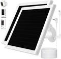 6W Solar Panel Charger for Ring Camera Compatible with Ri ng Stick Up Camera and Ring Spotlight Plus/Pro Camera Battery Waterproof (White 2Pack)