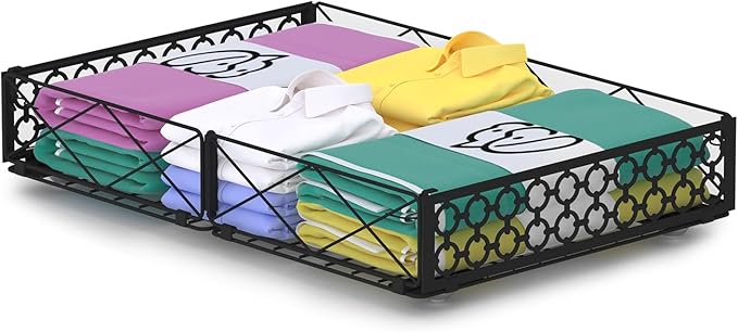 NADAMOO Under Bed Storage with Wheels 1 Pack Rolling Under Bed Storage Containers Foldable Metal Under the Bed Organizer Bins for Bedroom Clothes Shoes Blankets