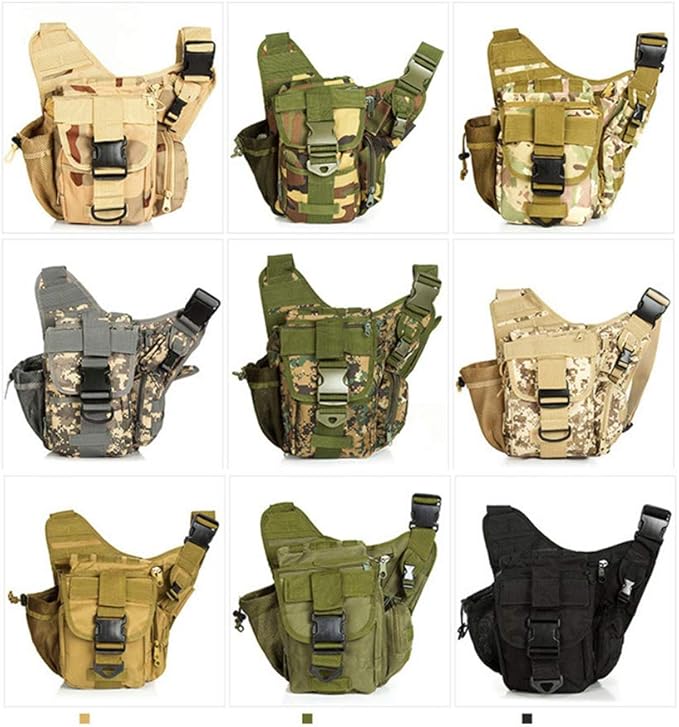 Sunnystacticalgear Outdoor Sports Hiking Sling Bag Shoulder Gear Pack Chest Range Bag Molle Camouflage Tactical Versipack - Green