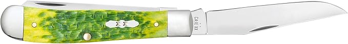 Case XX Pocket Knife TRAPPER - GREEN APPLE BONE PEACH SEED JIG Item #27860-6254 SS - Length Closed: 4 1/8Inches