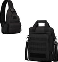 ZHIERNA Tactical Sling Crossbody Backpack + Tactical Briefcase Messenger Bag