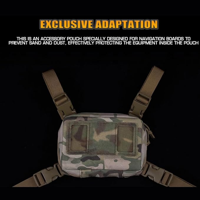 Tactical Phone Pouch Chest Pack for Vest Attachments Phones Chest Mount Outdoor Phone Vest Accessories Molle Pouch