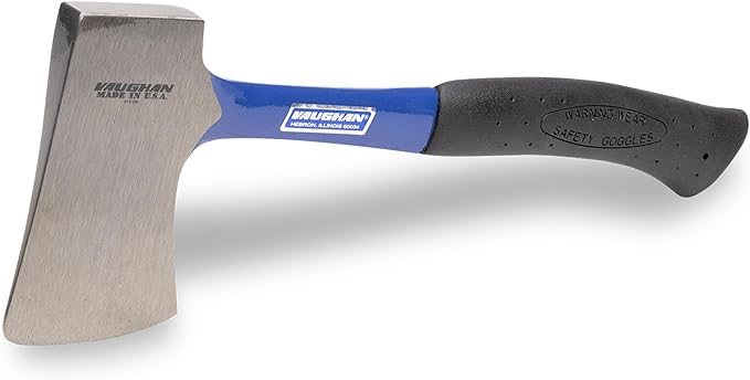 VAUGHAN Steel Handle Camp Axe Made in The USA Shock Absorbing Slip-Resistant Grip Included Sheath VN33402