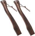 Sosoport 2pcs Wooden Axe Grip Replacement Handle Wood Axe Handle Comfortable Grip for Gardening Camping Hiking and Outdoor Activities