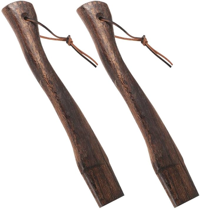 Sosoport 2pcs Wooden Axe Grip Replacement Handle Wood Axe Handle Comfortable Grip for Gardening Camping Hiking and Outdoor Activities