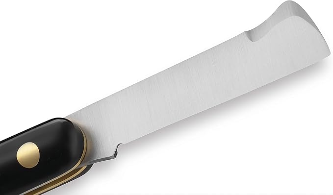 DUE BUOI GRAFTING KNIFE 202 WITH BLACK POLYMER HANDLE. (PROFESSIONAL KNIFE NOT AN EDC POCKET KNIFE)