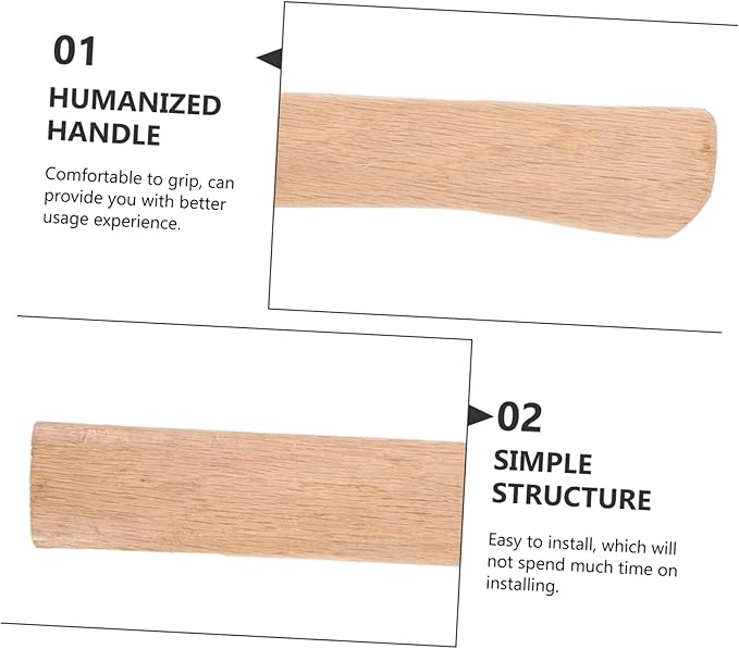 Wooden Axe Handle Replacement for Outdoor Chopping Sturdy Anti-Slip Grip Suitable for Hatchets and Firewood Splitting