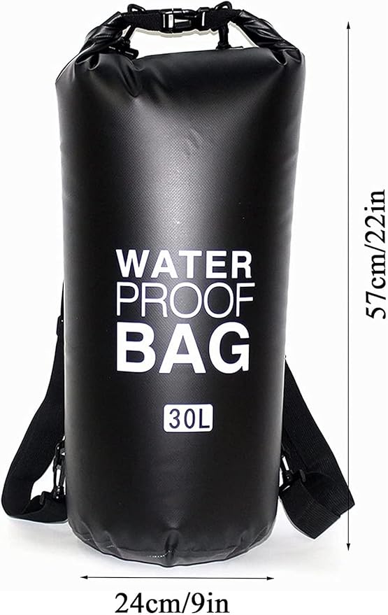 Outdoors Waterproof Dry Bag 30L Floating Waterproof Bag with Nylon Buckle Roll-top Drying Bag (Color : Blue)