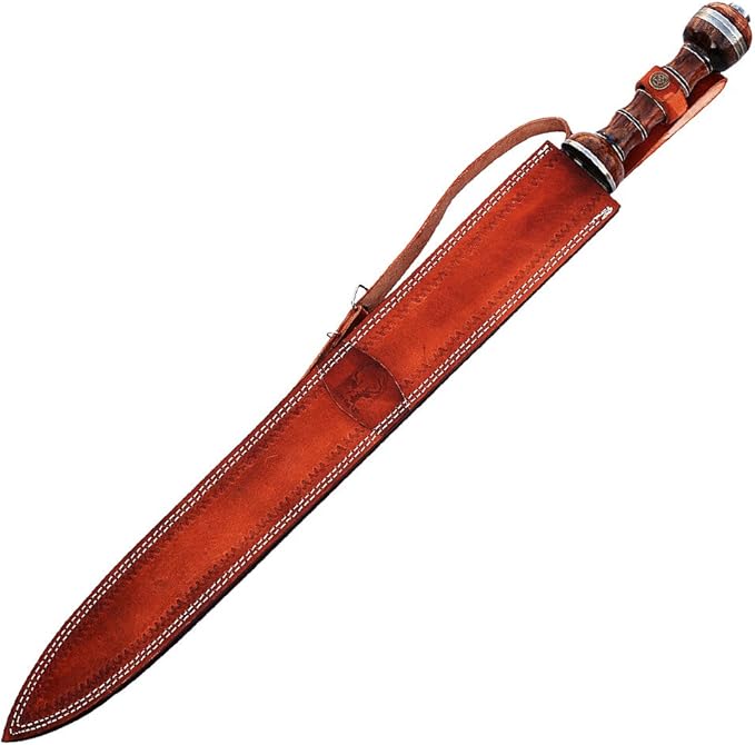 'Forest Hunting – Custom Handmade Roman Gladius Sword Medieval Warrior Damascus Steel Sword Battle Axe Viking swods Full Tang Blade