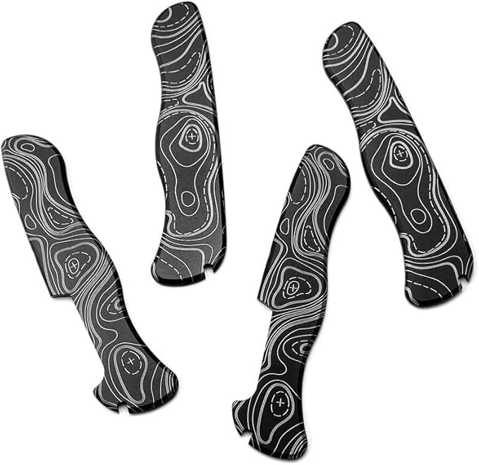 1 Pair Custom Titanium Alloy Scales Fits for 111MM CNC Handle Patch Blank DIY Replacement