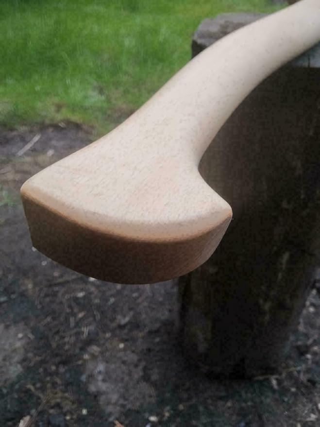 Handmade Carbon Steel Axe – Hand Forged High Carbon Steel Head | Wood Handle Rustic Outdoor Hatchet Viking Style Camping &amp Survival Axe (Axe-6)